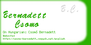 bernadett csomo business card